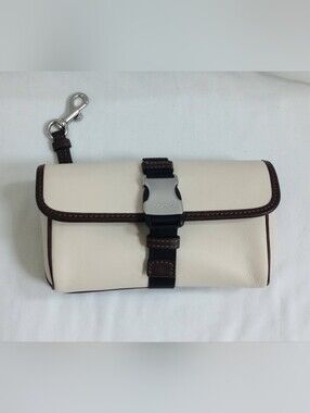 Coach Leather Racer Pouch Chalke Maple